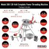 image:imageRIDGID 15682 Model 300 Power Drive Complete 38 RPM Pipe Threading Machine with 12Inch to 34Inch 1Inch to 2Inch Universal Alloy Threading Die Heads OilerScrew Gun