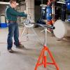 image:imageRIDGID 22168 Model VF99 V Head High Folding Pipe Stand 12inch Pipe Stand Red
