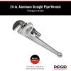image:imageRIDGID 31105 Model 824 Aluminum Straight Pipe Wrench 24inch Plumbing Wrench greyWrench