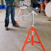 image:imageRIDGID 56662 Model VJ99 V Head High Pipe Stand 12inch Pipe Stand Red