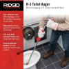 image:imageRIDGID 59787 Model K3 Toilet Auger with Unclogging 3Foot Snake and Bulb HeadToilet Auger