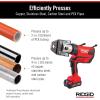image:imageRIDGID 67053 RP 350 ProPress 8Piece Pressing Tool Kit with 18Volt Battery Charger 4 ProPress Press Tool Jaws 12 to 2 and CaseBattery Kit WProPress Jaws 12  2 Jaws Capacity