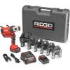 image:imageRIDGID 67053 RP 350 ProPress 8Piece Pressing Tool Kit with 18Volt Battery Charger 4 ProPress Press Tool Jaws 12 to 2 and CaseBattery Kit WProPress Jaws 12  2 Jaws Capacity
