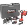 image:imageRIDGID 67053 RP 350 ProPress 8Piece Pressing Tool Kit with 18Volt Battery Charger 4 ProPress Press Tool Jaws 12 to 2 and CaseBattery Kit WProPress Jaws 12  1 Jaws Capacity