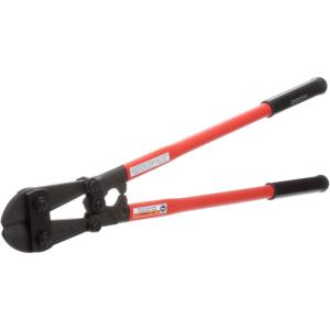 image:imageRIDGID 14223 Model S24 Bolt Cutter 24 HeavyDuty Bolt Cutter with Hardened Steel Alloy Jaws 716 Soft 38 Medium and 516 Hard Capacities RedBlackCutter