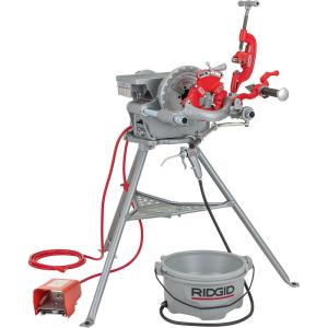 image:imageRIDGID 15682 Model 300 Power Drive Complete 38 RPM Pipe Threading Machine with 12Inch to 34Inch 1Inch to 2Inch Universal Alloy Threading Die Heads OilerScrew Gun
