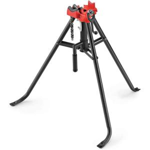 image:imageRIDGID 16703 Model 425 Portable TRISTAND Chain Vise with Integrated Folding Legs and Tool Tray 18 to 212 Capacity Vise Tripod for PipePipe Vise