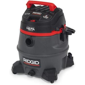 image:imageRIDGID 50368 RV2400HF Wet Dry Vacuum 14Gallon Shop Vacuum with Certified HEPA Filtration 2Stage 115A Motor Casters Pro Hose Drain Blower Port  Red