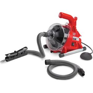 image:imageRIDGID 55808 PowerClear 120Volt Drain Cleaning Machine Kit for Tubs Showers and Sinks Drain Cleaner Machine Kit with AUTOFEED Inner Core Cable and Guide HoseKit