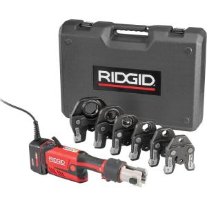 image:imageRIDGID 67178 Model RP 351 ProPress Standard Press Tool Kit with Battery Charger 12 to 2 Press Tool Jaws and Carrying CaseCorded no battery kit WProPress Jaws 12  2 Jaws Capacity