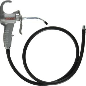 image:imageRIDGID 72327 418 Oiler Gun AllWeather Pipe Threading Oiler Gun with Simple 2Finger Trigger Design heavyduty 1Gallon Capacity Reservoir and Handy 54Foot HoseSilverSmall