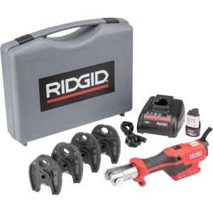 image:imageRIDGID 72558 Model RP 115 Mini Press Tool and Battery Kit with 12 to 34 ProPress and PureFlow Press Tool Jaws 2V LiIon Battery 12V Charger and Carrying CaseROTARYTOOL