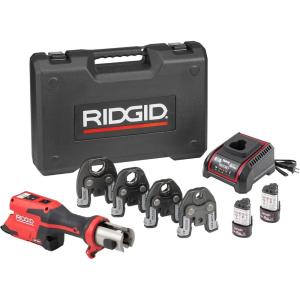 image:imageRIDGID 78148 RP 251 Compact Press Tool Battery Kit with ProPress Jaws 12 to 114 InLine Pressing Tool for Copper Stainless Steel PEX and Carbon SteelNew Model