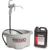 image:imageRIDGID 10883 Model 418 Handheld Oiler Bucket with 1 Gallon of Premium Thread Cutting Oil for Pipe Threader Tools AntiSlip Grip Lubricator SilverOiler