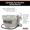 image:imageRIDGID 10883 Model 418 Handheld Oiler Bucket with 1 Gallon of Premium Thread Cutting Oil for Pipe Threader Tools AntiSlip Grip Lubricator SilverOiler