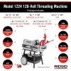image:imageRIDGID 26092 Model 1224 NPT 120Volt Threading Machine with Hammer Chuck for 14 to 4 Lines 14Inch to 2Inch 1 12Inch to 4Inch Die Heads SilverRed