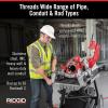 image:imageRIDGID 26092 Model 1224 NPT 120Volt Threading Machine with Hammer Chuck for 14 to 4 Lines 14Inch to 2Inch 1 12Inch to 4Inch Die Heads SilverRed