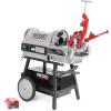 image:imageRIDGID 26092 Model 1224 NPT 120Volt Threading Machine with Hammer Chuck for 14 to 4 Lines 14Inch to 2Inch 1 12Inch to 4Inch Die Heads SilverRed