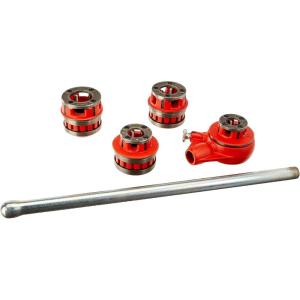 image:imageRIDGID 36480 12R Exposed Ratchet Threader Set Ratcheting Pipe Threading Set of 12Inch to 114Inch NPT Pipe Threading Dies and Manual Ratcheting Pipe Threader with Carrying CaseSilverRedSmallThreader Set