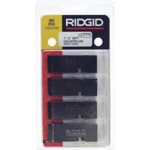 image:imageRIDGID 47770 Threading Machine Dies RightHanded HighSpeed NPT Pipe Dies with Nominal Pipe Size of 1Inch to 2Inch Compatible with Universal Die Heads
