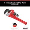 image:imageRIDGID 31010 Model 10 HeavyDuty Straight Pipe Wrench 10inch Plumbing Wrench Red Black 250mm 10in10