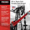 image:imageRIDGID 31040 Model 48 HeavyDuty 48 Straight Pipe Wrench with 6 Pipe Capacity HeavyDuty Straight Plumbing Wrench with IBeam Handle48