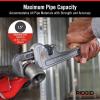 image:imageRIDGID 31090 Aluminum Straight Pipe Wrench 10 Sturdy Plumbing Wrench with Self Cleaning Threads and Hook JawsSmall