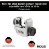 image:imageRIDGID 32975 Model 103 Close Quarters Compact Tubing Cutter for 18 to 58 Copper Aluminum Brass and Plastic Mini Tubing Cutter for Tight Cutting JobsSmall