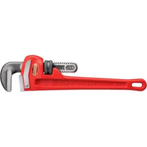 image:imageRIDGID 31010 Model 10 HeavyDuty Straight Pipe Wrench 10inch Plumbing Wrench Red Black 250mm 10in12