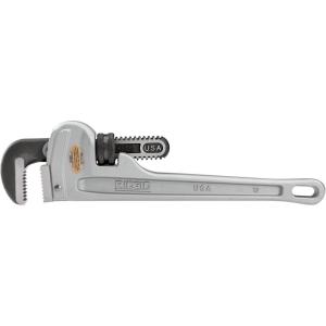 image:imageRidgid 47057 Model 812 Aluminum Straight Pipe Wrench 12inch Plumbing Wrench Silver SmallWrench