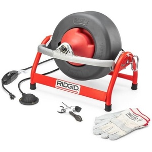 image:imageRIDGID 53117 K3800 WC32 Drum Machine For 34 To 4 Drain Lines with C32 38 x 75 Inner Core Cable amp Tool Set 115V